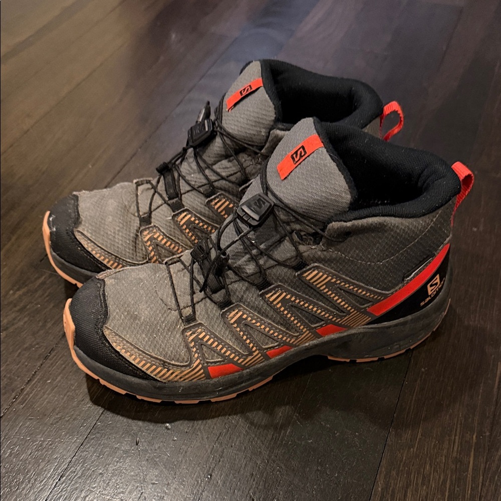Salomon Boys Black and Orange Athletic Shoes
